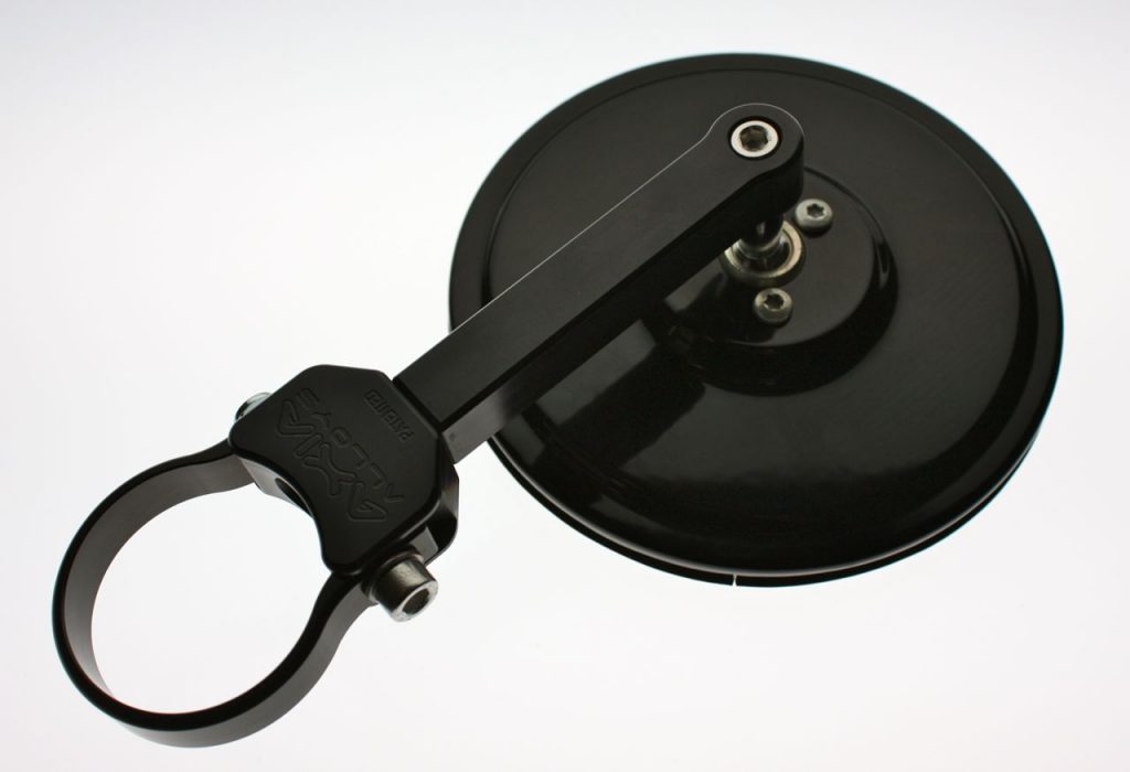 Extended Billet Arm 5.0″ Round CONVEX GLASS Side Mirror Axia Alloys