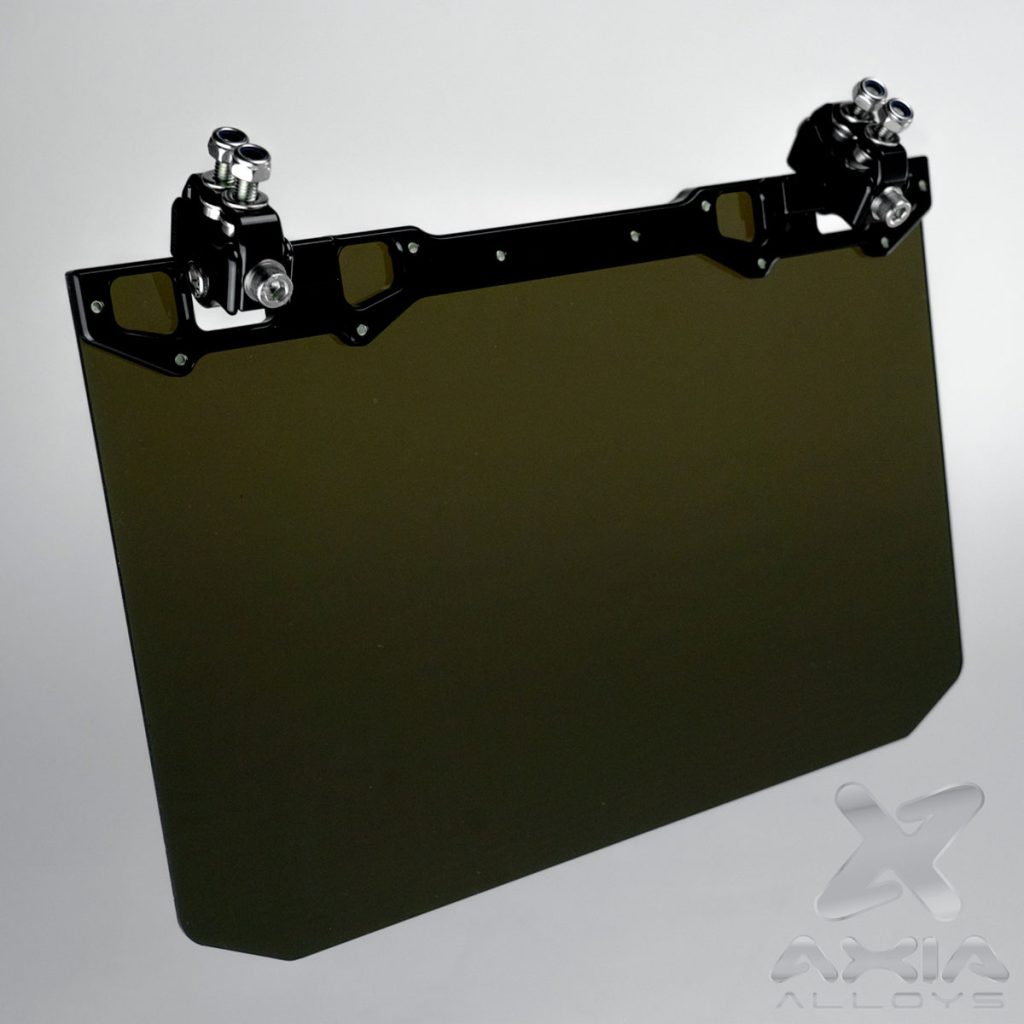 12″ x 8″ Narrow Mount Sun Visor – Dark Tinted Shield – Axia Alloys